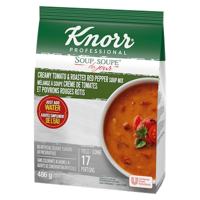 Knorr® Professionnel Soupe du Jour Crème de Tomates et de Poivrons Rouges Rôtis 4 x 486 gr - 